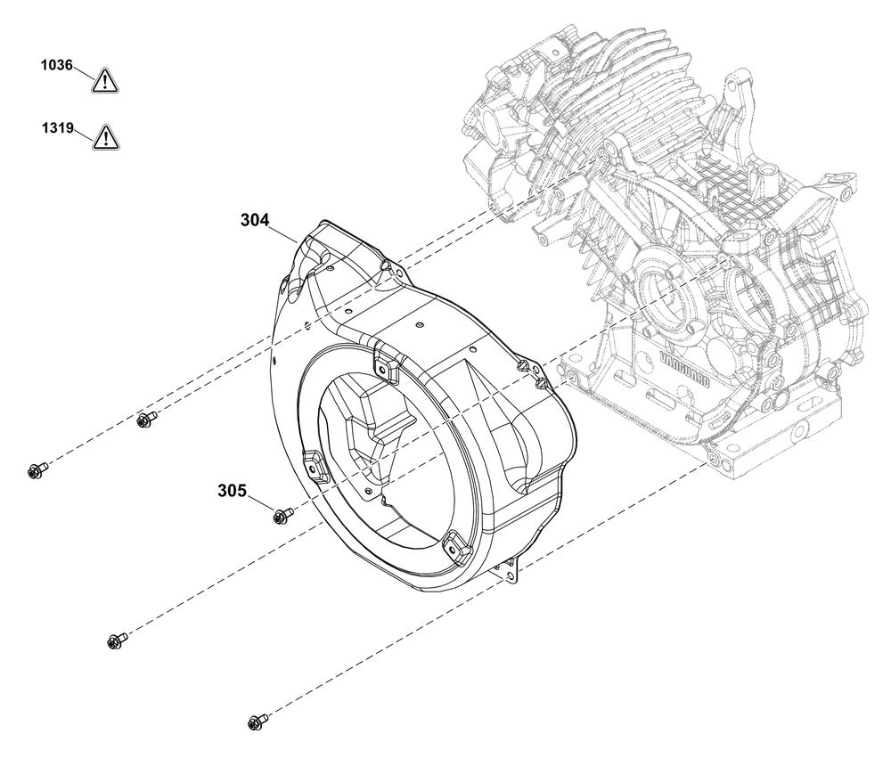Blower Housing Group Diagram and Parts List for 25E330-0027-G1 200000 - 399999 Briggs and Stratton Engine
